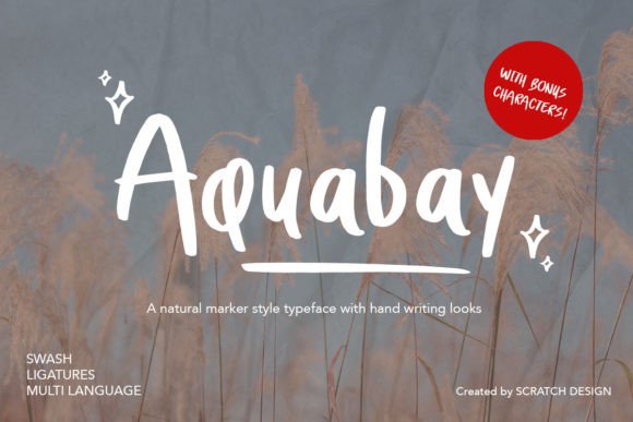 Aquabay: The Natural Handwritten Font for Friendly Branding