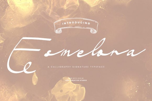 Esmelora: The Signature Script Font for Crafted Products