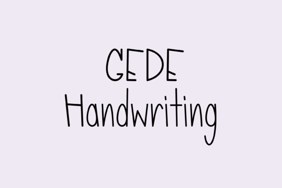 Gede: The Friendly Handwritten Font for Digital Branding