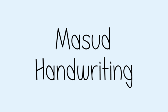 Masud: A Friendly Handwritten Font for Your Digital Canvas