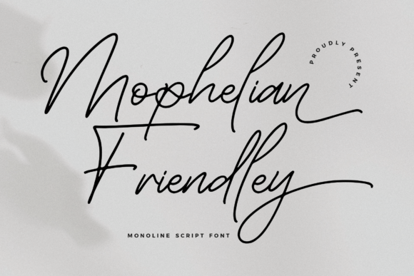 Mophelian Friendley: The Friendly Script Font for Crafters