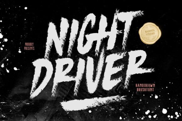 Night Driver: A Bold Display Font for Digital Identity
