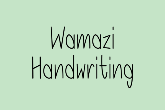 Wamazi: A Friendly Handwritten Font for Editorial Joy